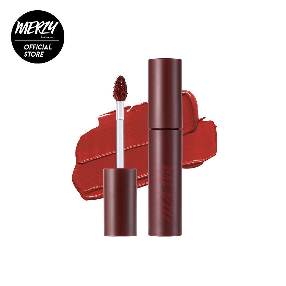 Son kem lì Merzy Bite The Beat Mellow Tint màu đỏ nâu M01 - Mahogany 4g