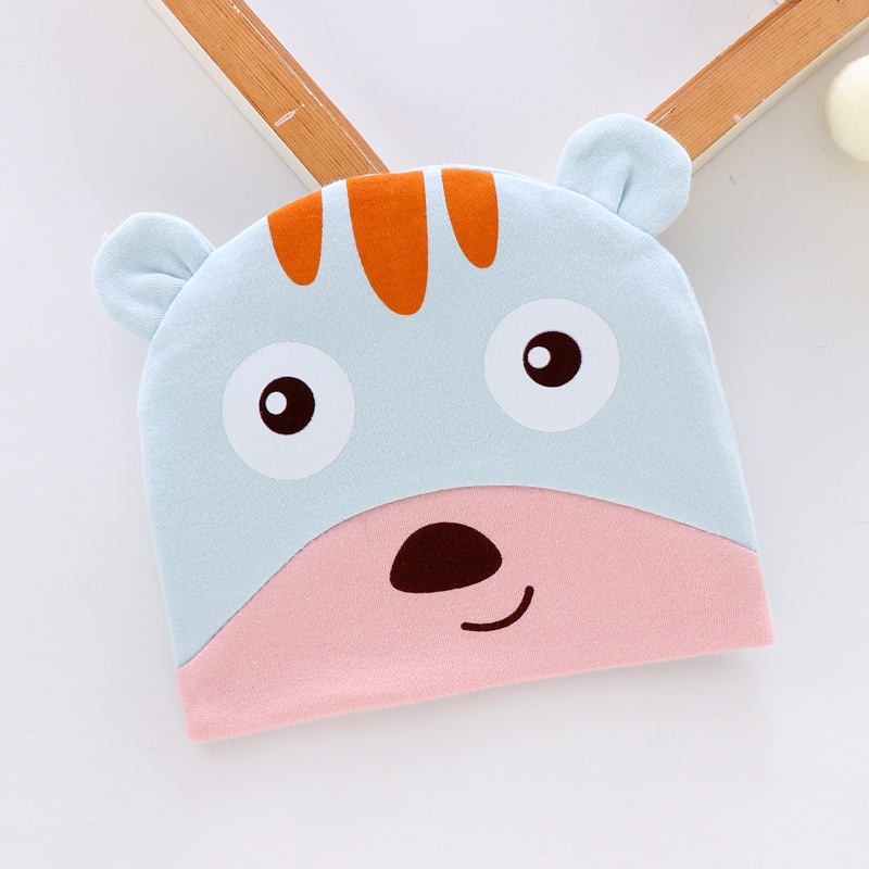 Mũ Cotton Mềm Mại Họa Tiết Hoạt Hình Cho Bé Sơ Sinh
