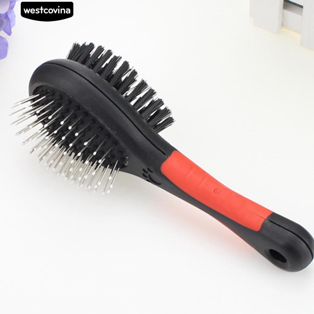 Lược chải lông 2 mặt cho thú cưng có tay cầm tiện dụng