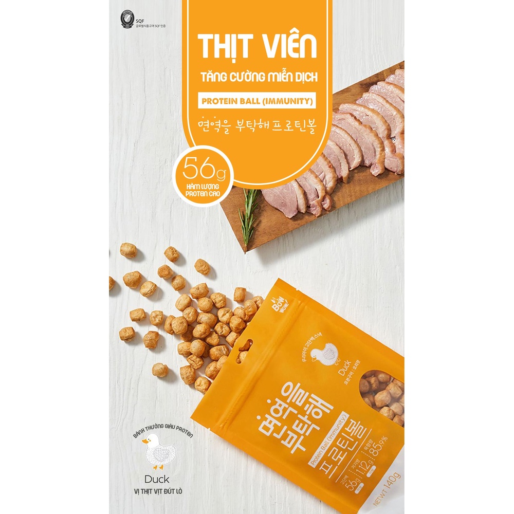 [DINH DƯỠNG CAO] BỊCH 140G THỊT VIÊN HỖ TRỢ THỂ LỰC, CHĂM SÓC DA, MẮT, TĂNG CƯỜNG MIỄN DỊCH CHO CHÓ – SNACK CHO CHÓ