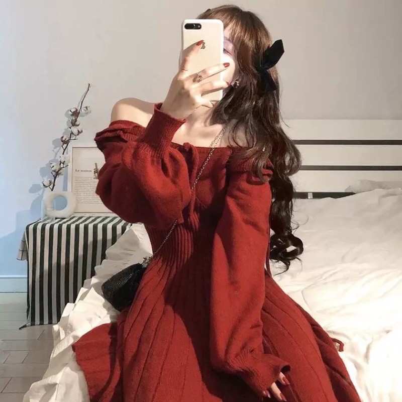 Đầm diện noel tặng kèm nơ kẹp tóc