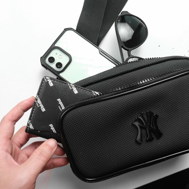 Túi Đeo Chéo MLB Siêu Phẩm Full Đen Đủ Tag