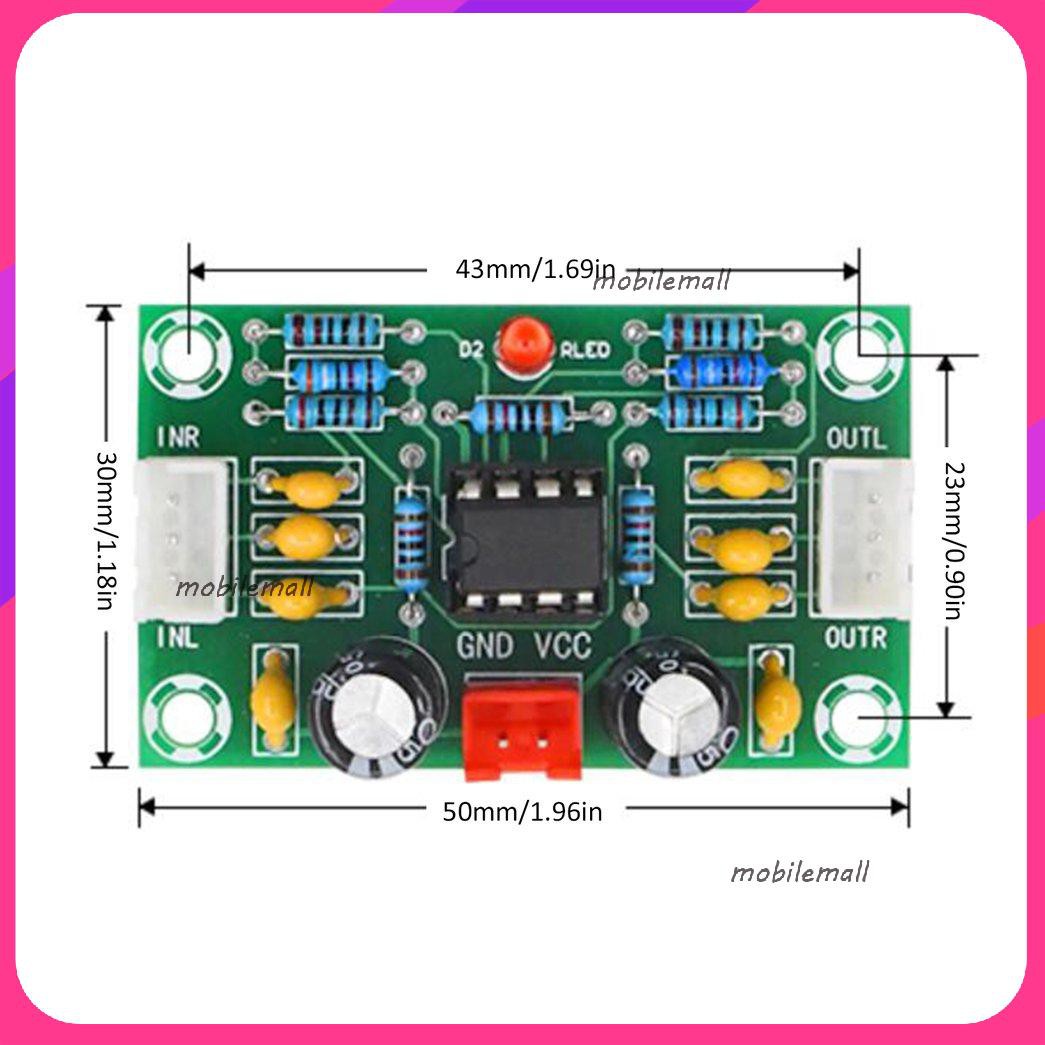 Mini Preamp Op Amp Module Amplifier Dual Channel NE5532 Preamplifier