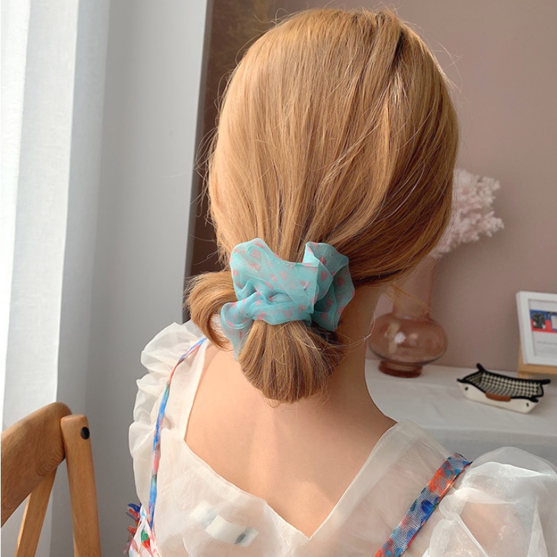 Dây Cột Tóc Màu Xanh Lá Cây Đơn Giản Dễ Thương