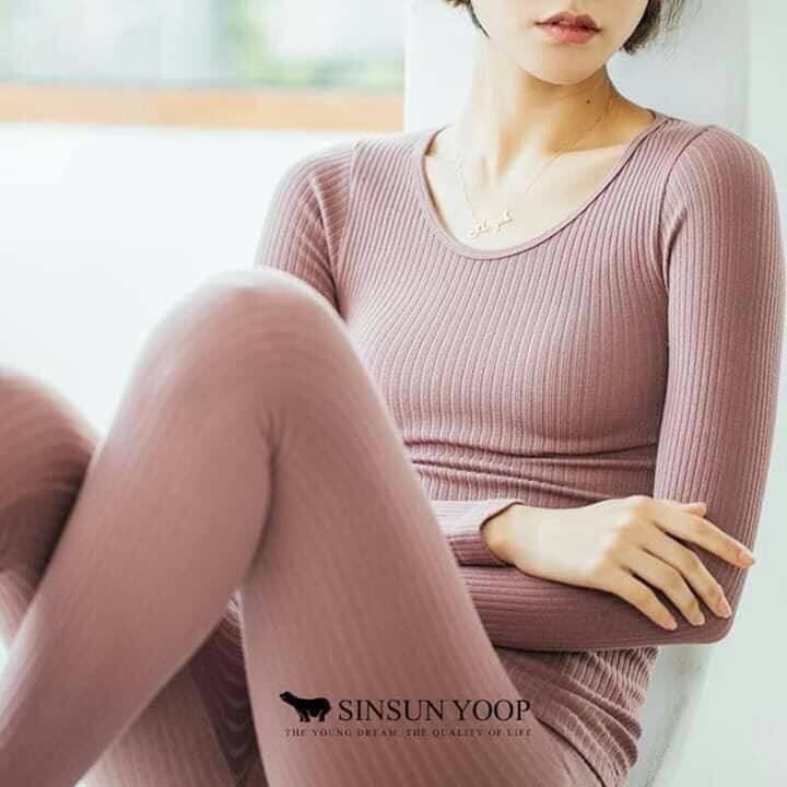 Đồ bộ nữ HENNY ROE, bộ đồ ngủ len tăm ôm body giữ nhiệt hàng quảng châu loại 1 co giãn 4 chiều