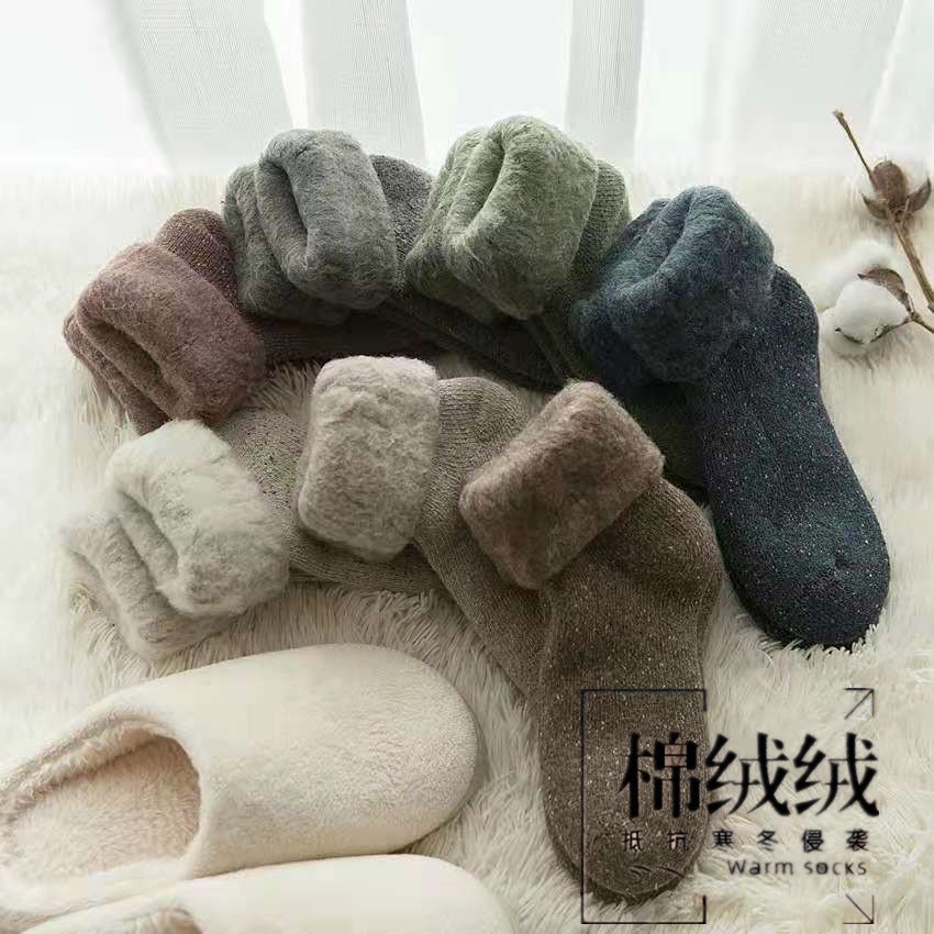 Vớ Len Dày Mềm Mại Giữ Ấm Mùa Đông Cho Nữ