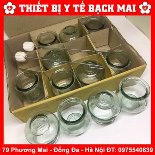 Bộ 12 ống giác hơi thủy tinh + kèm cây châm lửa