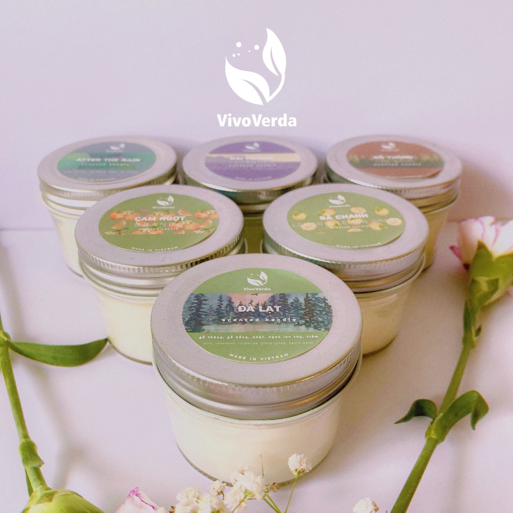 NẾN THƠM MÙI HƯƠNG AFTER THE RAIN 200g/VIVOVERDA SCENTED CANDLE  AFTER THE RAIN SCENT 200g