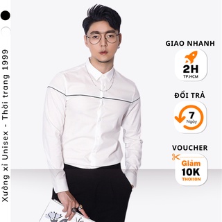 Áo sơ mi nam cổ bẻ Viền Ngực đen, trắng Áo sơ mi nam công sở VẢI THÁI BỀN MÀU chống nhăn, chống xù CAM KẾT NHƯ HÌNH