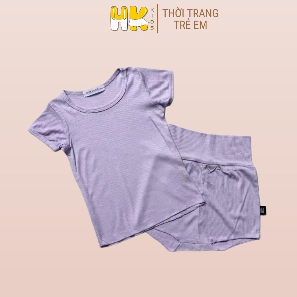 Bộ quần áo thun HK KIDS cộc tay cạp cao cho bé trai và gái size từ 3 đến 5 tuổi