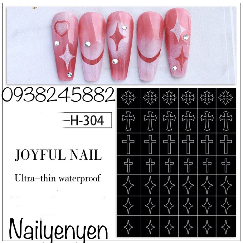 Sticker nail dặm ombre