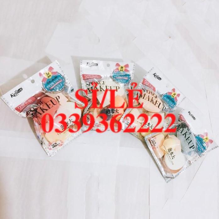 [ COCOLOVE ] SET 6 mút trang điểm đa chức năng bằng bọt biển KELI bibi90  HAIANHSHOP