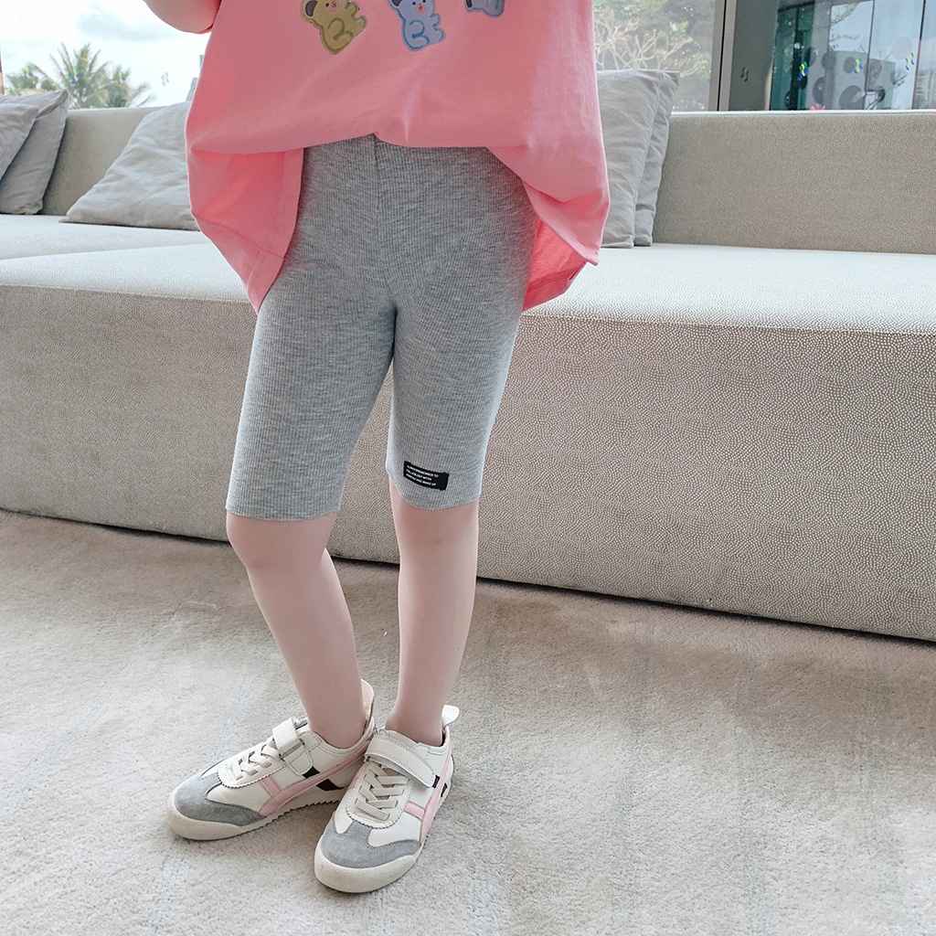 Quần legging co giãn màu kẹo thời trang mùa hè phương Tây 2021 cho bé gái