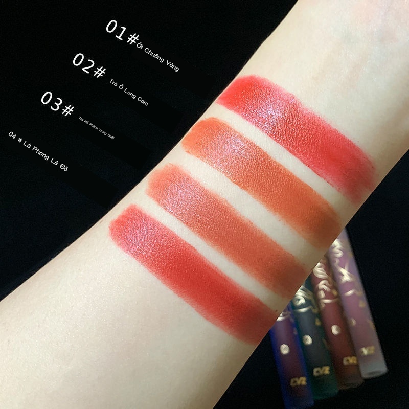 Son Lì CVZ Lên Màu Siêu Chuẩn Siêu Xinh, Tông Màu  Son Đẹp, Quyến Rũ, Mềm Mịn, Lâu Trôi, Chống Thấm Nước, Không Dính Ly