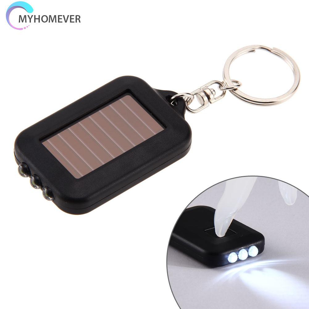 Móc chìa khóa tích hợp 3 bóng đèn LED năng lượng mặt trời
