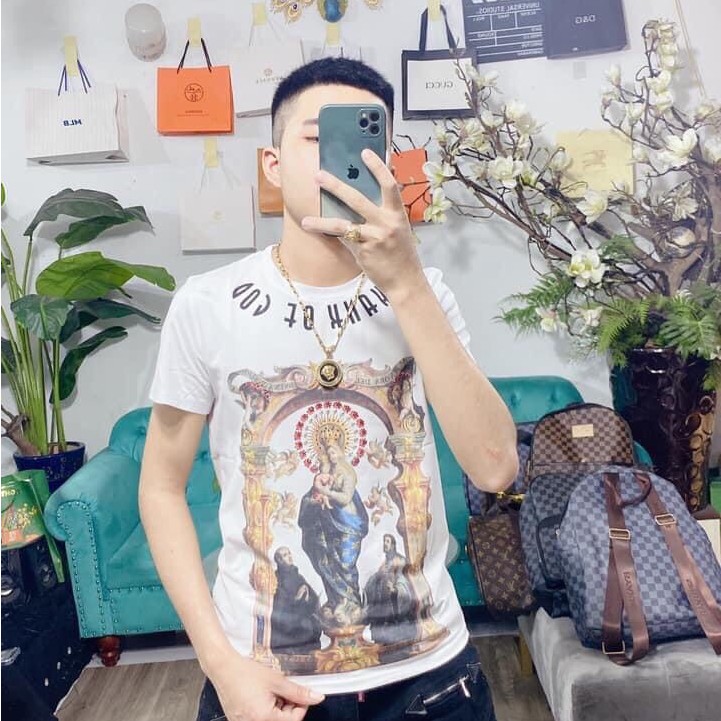 Áo Thun Nam Nữ Cổ Tròn In Hình Đức Mẹ 3D Chất Liệu Thun Cotton Thoáng Mát - MÃ AC99