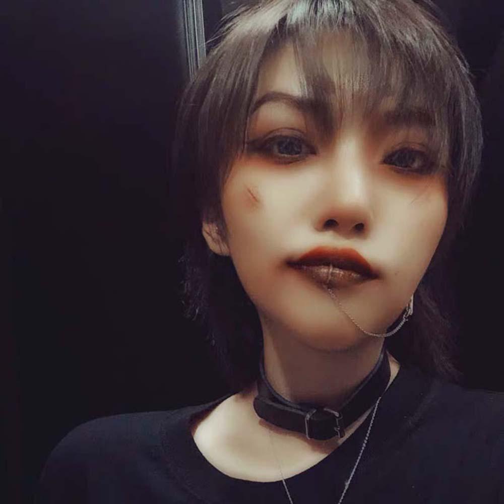 Khuyên Tai Dạng Vòng Hình Học Bằng Thép Không Gỉ Đơn Giản Phong Cách Punk One Piece Cho Nữ