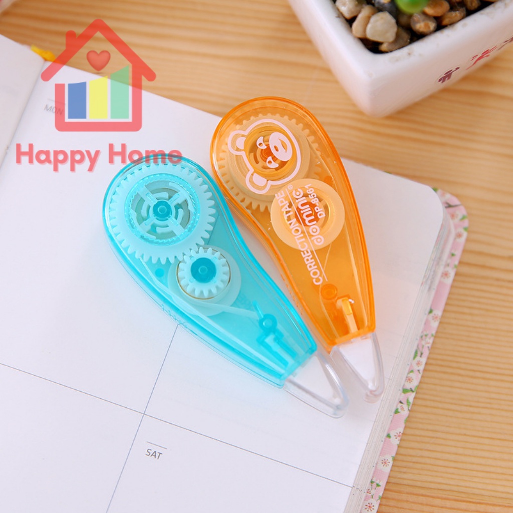 Bút xóa học tập kéo màu trắng dùng cho đồ dùng học tập, văn phòng phẩm Happy Home