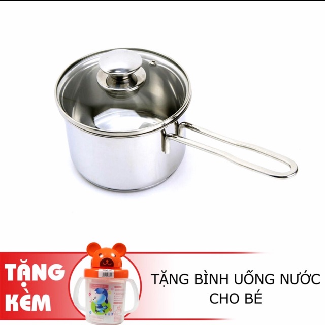 QUÀ TẶNG CHO BÉ_ quánh nấu bột, nồi nấu bột, nấu cháo cho bé_ size 12cm _ có quà tặng kèm