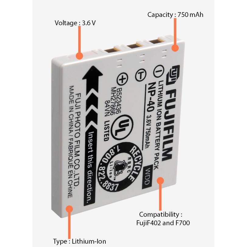 Pin sạc máy ảnh cho Fujifilm NP-40