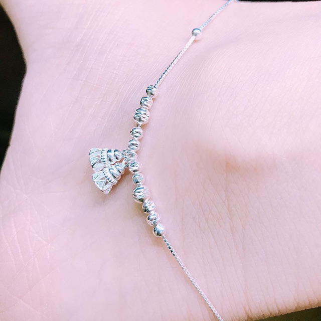 LẮC CHÂN NỮ BẠC ITALY CAO CẤP 925 KHÔNG PHAI MÀU