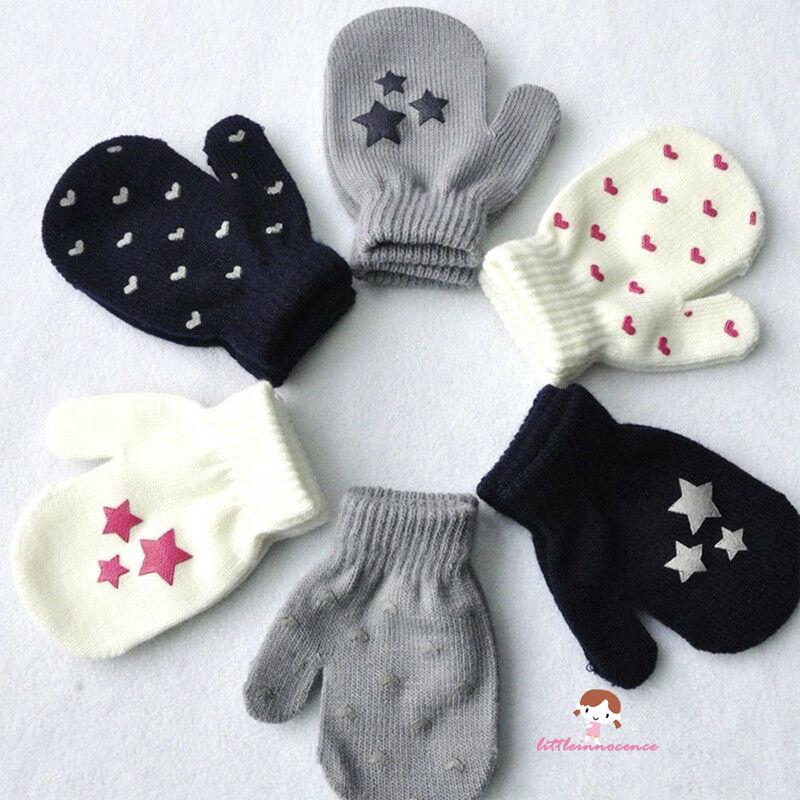 Đôi găng tay đan len giữ ấm họa tiết đáng yêu dành cho trẻ em