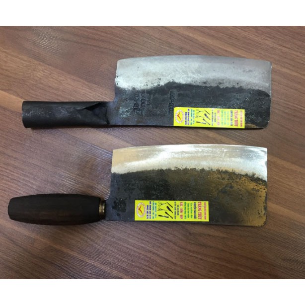 Bộ 02 dao chặt + thái làm từ nhíp xe 100% ( bản to)