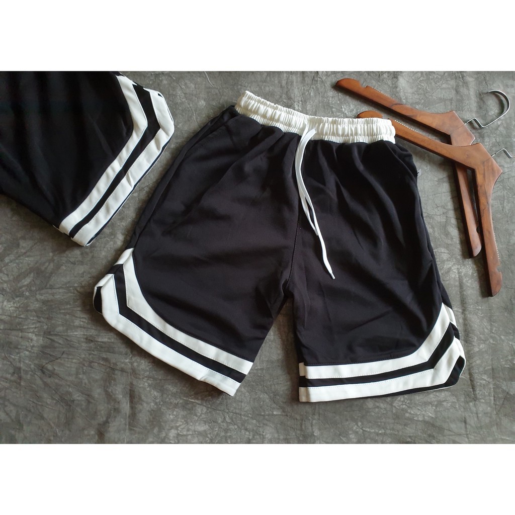 Quần short thun nam nữ 2V SGES thể thao cá tính unisex