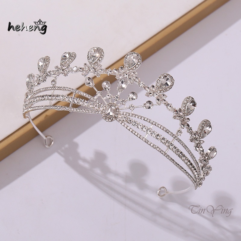 Vương Miện Cài Tóc Đính Đá Sang Trọng Cho Cô Dâu
