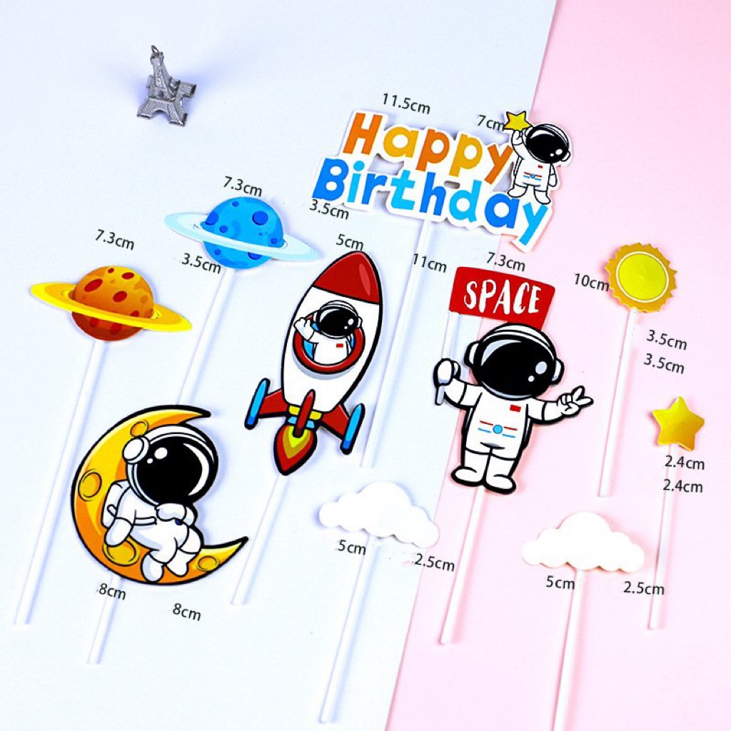 [SIÊU RẺ❤️] – SCG Phi hành gia - Trang trí bánh sinh nhật bánh kem