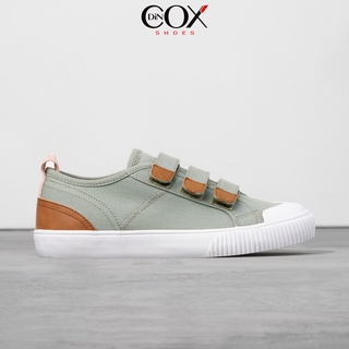 Giày Sneaker Vải Nữ DINCOX E01 Quai Dán Nữ Tính Xanh Rêu