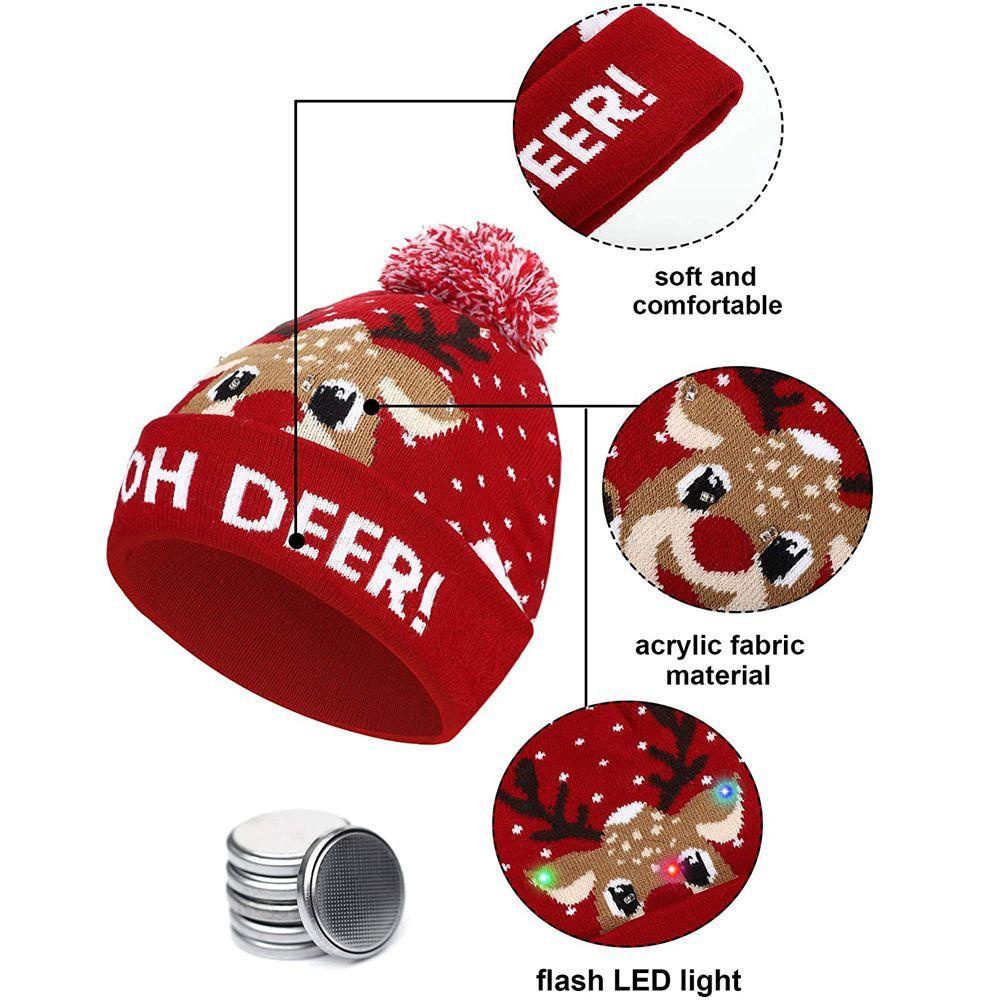 Mũ beanie Họa Tiết Người Tuyết Giáng Sinh
