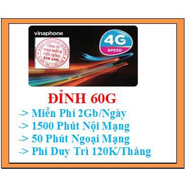 SIM Vinaphone gói cước ĐỈNH giá quá ngon: 60GB data tốc độ cao/tháng, gọi nội mạng tẹt ga với 1.500 phút - vina d60g