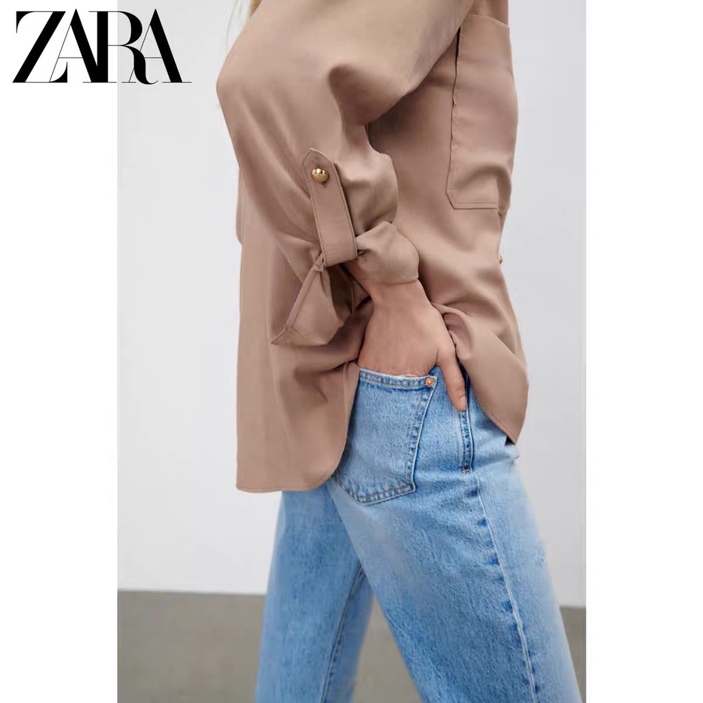 Áo Sơ Mi Zara Thời Trang Mùa Xuân Thanh Lịch Dành Cho Nữ