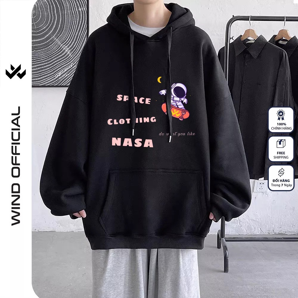 Áo HOODIE Nam Trơn Vải Nỉ Phom Rộng UNISEX từ 45kg - 90kg chất mịn đẹp giá sĩ tại xưởng