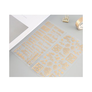 Sticker set gold vàng
