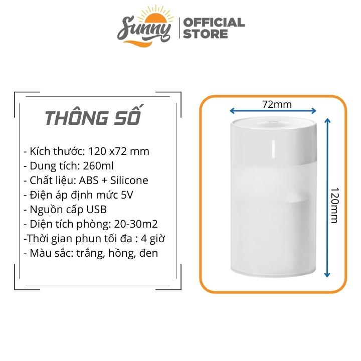 Máy xông tinh dầu kiêm decor đèn ngủ - Máy phun sương tạo ẩm dung tích 260ml MX6