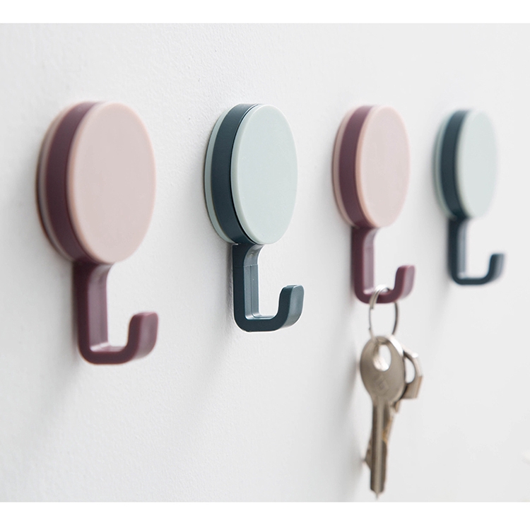 Set 3 Móc Treo Đồ Gắn Tường Màu Sắc Đơn Giản Xoay 360 Độ Tiện Dụng