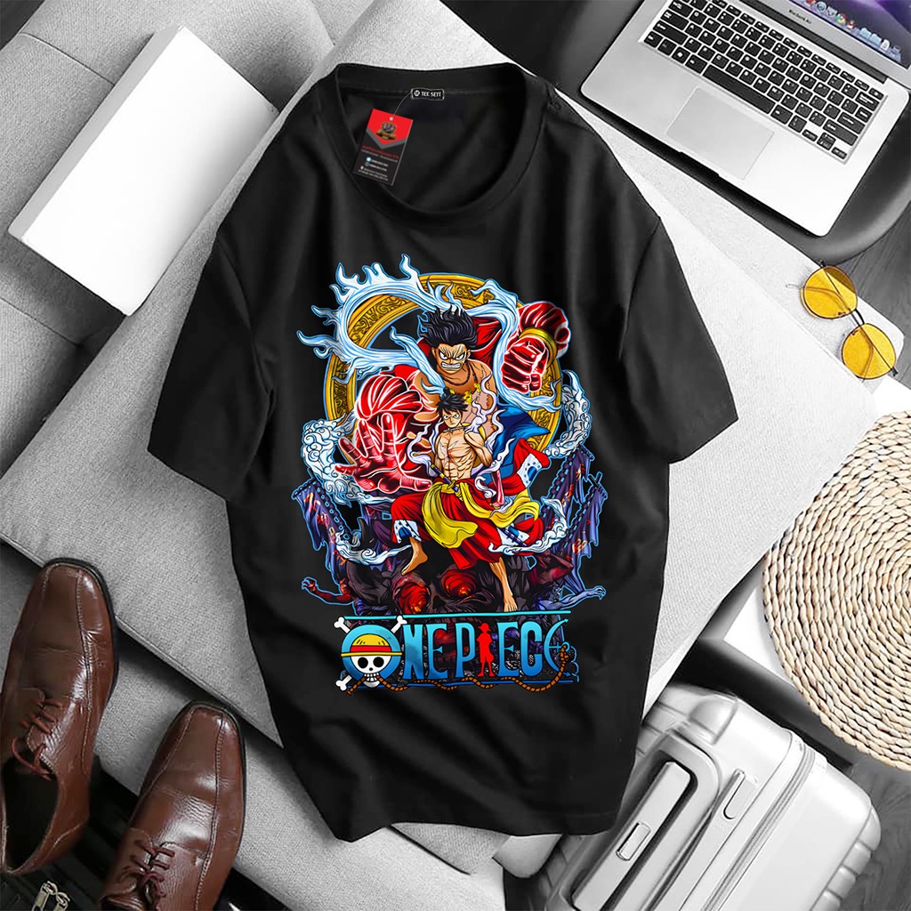 Áo one piece luffy nam nữ Áo thun one piece luffy trắng đen form rộng unisex cotton co giãn thoáng mát TGAG T15
