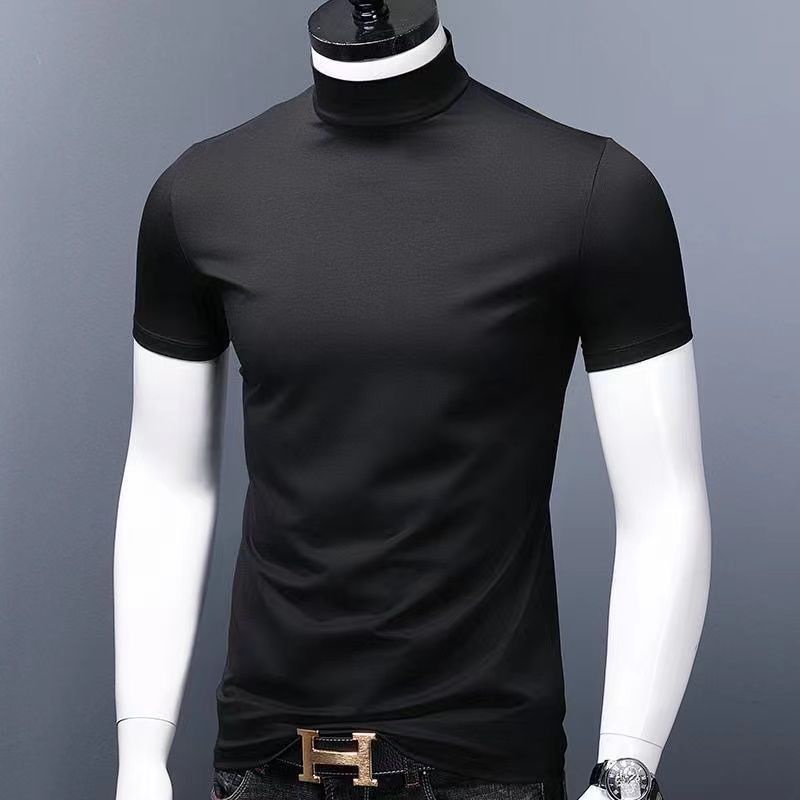Áo Thun Tay Ngắn Cổ Cao Thời Trang Dành Cho Nữ
