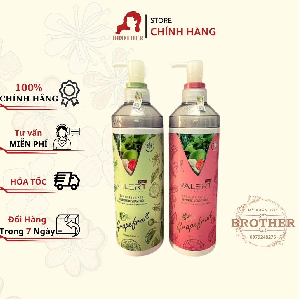 CẶP GỘI XẢ BƯỞI Grapefruit Valert 800ml kích Thích Mọc Tóc, Nuôi Dưỡng Chống Rụng Tóc 2021