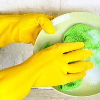 Găng Tay Rửa Bát Cao Su Hàng Dày Chất Lượng Cao - Bao Tay Rửa Chén Nhà Bếp Chọn Size