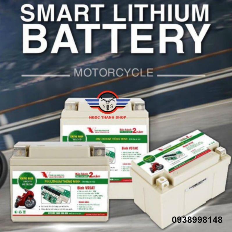 Ắc quy Lithium, pin lithium VS6AC cho xe tay ga Vison, Lead, PCX, Air Blade, SH mode  - ngocthanhshop ...-NTS