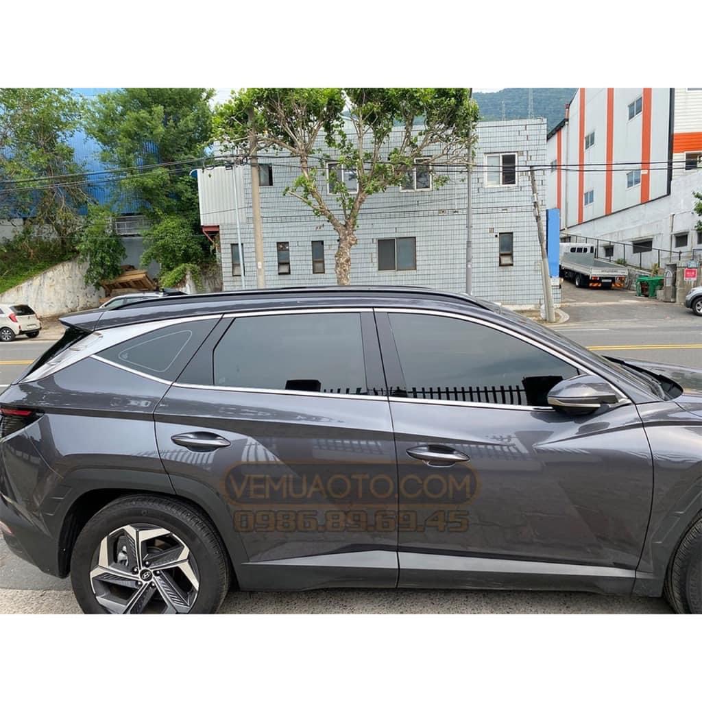 Nẹp chân kính Inox xe Hyundai Tucson 2022 2023 - 6 chi tiết - Chất Liệu Inox Sáng Bóng, Trang trí viền kính cửa xe