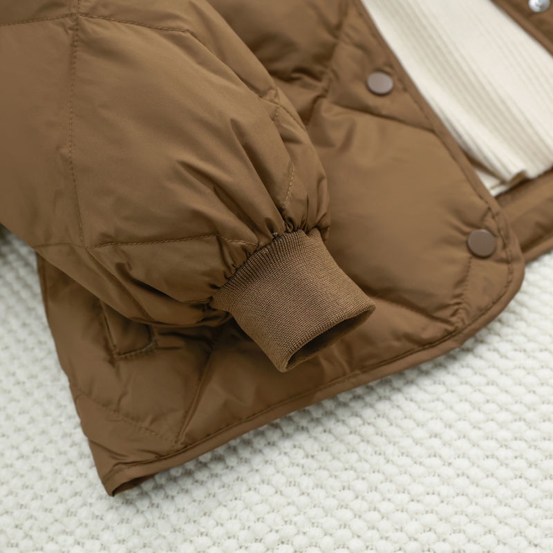 Áo phao quả trám trần bông LACIE áo khoác phao không cổ phong cách Hàn Quốc M11