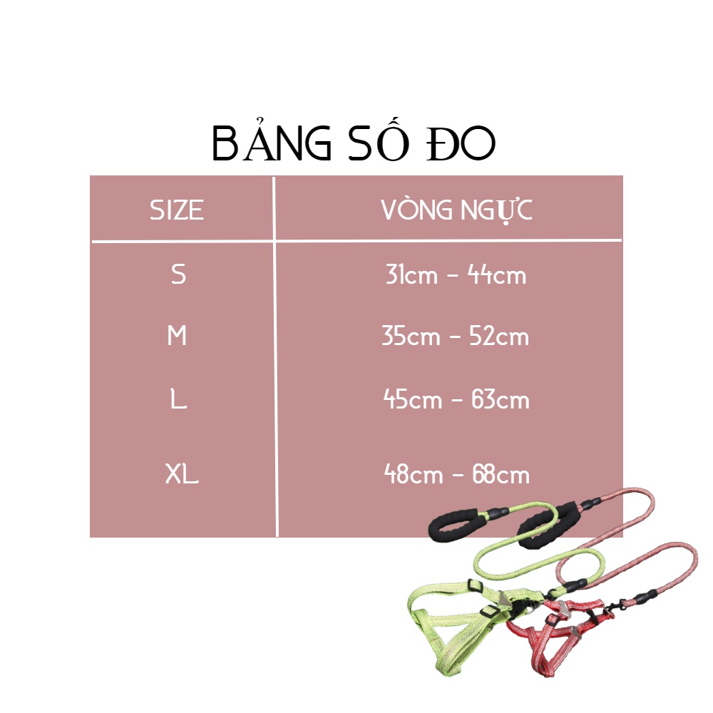 DÂY DẮT YẾM MÀU PASTEL THỜI TRANG CHO CHÓ MÈO - SP005409