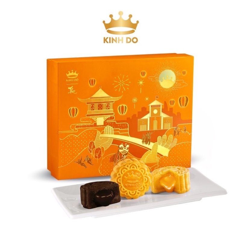 Bánh trung thu Kinh Đô Lava trứng chảy hộp 6 bánh