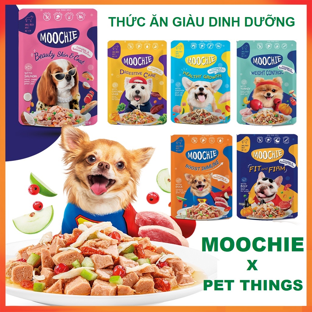 Pate Moochie cho chó trưởng thành giống nhỏ 85g