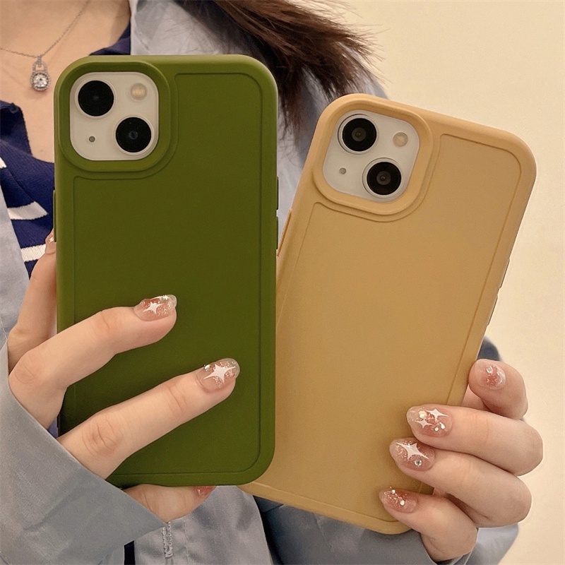 Ốp Điện Thoại Nhựa Cứng Chống Sốc Chống Rơi Vỡ Bảo Vệ Da Cho iPhone 14 13 12 11 Pro Max XS XR X