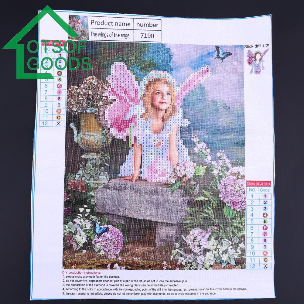 Set tranh thêu hình cô gái và hoa đẹp mắt tự hoàn thành